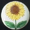 CERAMIC CABINET KNOB  SUNFLOWER SUN FLOWER