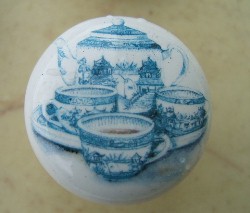 Cabinet knob Blue Willow Tea Set
