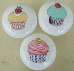 Cabinet knob cupcakes