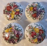 cabinet knobs watercolor fruit pears grapes berries strawberry